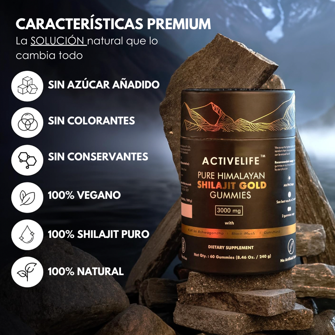 Gomitas de Silhajit Puro del Himalaya