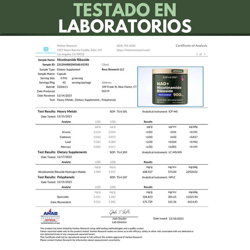 Vivarena® NAD+ de Alta Pureza Anti-Envejecimiento